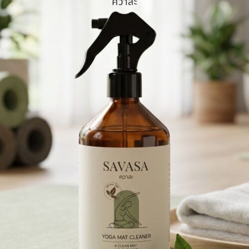 สเปรย์ทำความสะอาดเสื่อโยคะ SAVASA 500ml สูตรออร์แกนิก กลิ่น White Tea